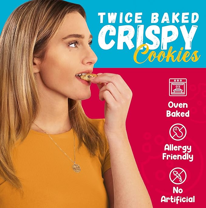 Cooper Street Twice Baked Biscotti Cookies Variety Pack - 5 Pack (5oz Each) - Light and Crispy Coffee Cookies 5 Flavors Assortment - Low-Calorie Snacks for Adults & Kids - Dairy & Peanut Free, Kosher