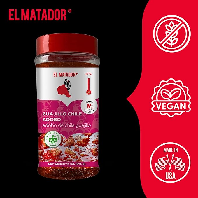 El Matador Guajillo Chile Adobo, Authentic Mexican Paste Marinade & Seasoning, 14 oz