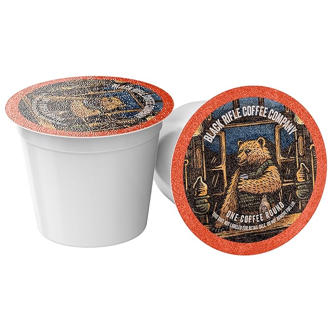 Black Rifle Coffee Company Medium Roast K Cups - Single Serve K Cups Coffee Pods - Kcup Pods Compatible with Keurig 1.0 & 2.0 - Made from Pure Arabica Beans (Bourbon, 22 Count)