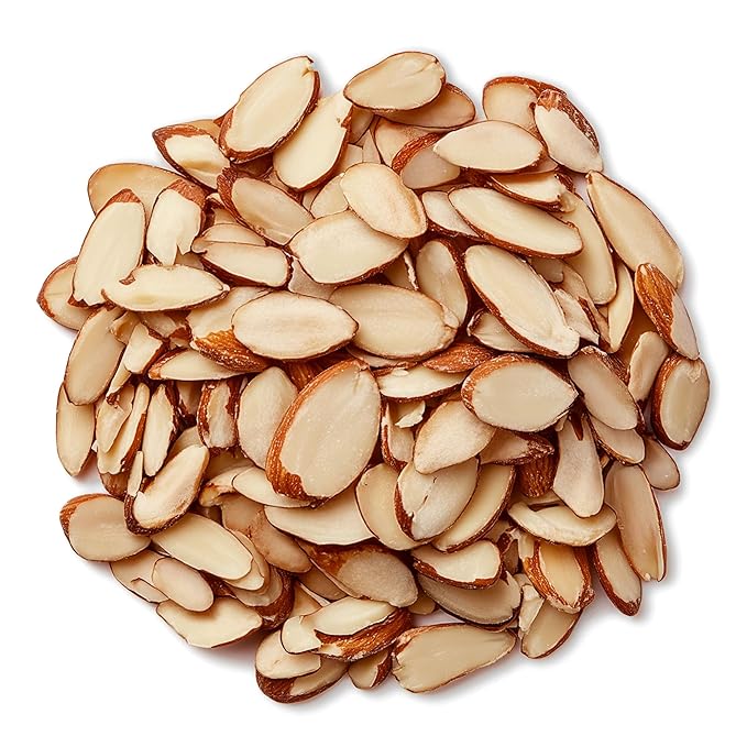 Food to Live Dry Roasted Natural Sliced Almonds with Himalayan Salt, 6 Ounces – Unblanched Nuts, Oven Toasted, Lighly Salted, No Oil Added, Perfect for Cooking, Baking and Snacking, Vegan, Kosher, Bulk