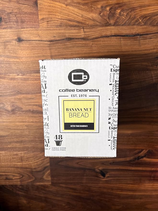 Banana Nut Bread Coffee Pods by Coffee Beanery | 192ct Bulk Medium Roast Arbica Coffee