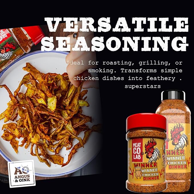 Angus & Oink | Winner Winner Chicken Dinner Rub | MVP of Poultry Seasoning | Perfect for Roast Chicken & Wings | Gluten-Free | 220g