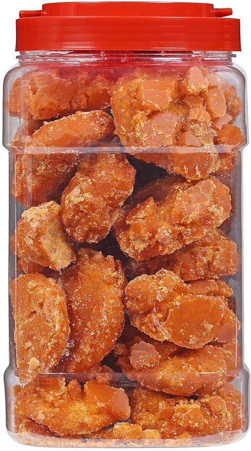 Rani Masala Gur (Jaggery) Indian Unrefined Raw Cane Sugar 70oz (4.4lbs) 2kg PET Jar ~ Gluten Friendly | Vegan | NON-GMO | No Salt or fillers | Indian Product