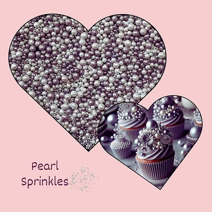 Confect Love Silver Metallic Disco Ball Sprinkles - Edible Cake & Cupcake Decorating Pearls, Metallic Sugar Sprinkles for Desserts and Cookies | Vegan, Gluten-Free, Soy-Free, Dairy-Free, Palm Oil-Free ??4.2 Oz