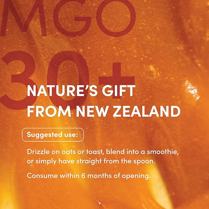 me today - Wildflower Honey with Manuka MGO 30+ from New Zealand (17.6 oz) Authentic, Raw & Unpasteurized
