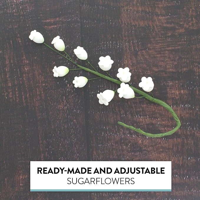 Global Sugar Art Lily of The Valley Sugar Cake Flowers Filler Spray, White, 5 Count by Chef Alan Tetreault