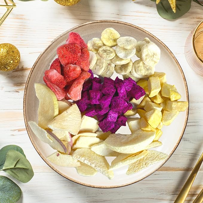 CHAVI Freeze Dried Fruits - Mixed | 6 in 1 | No Added Sugars or Preservatives - Non-GMO, Vegan, Gluten-Free | Gift Box | 230 g | 8.1 oz | 6 Cans