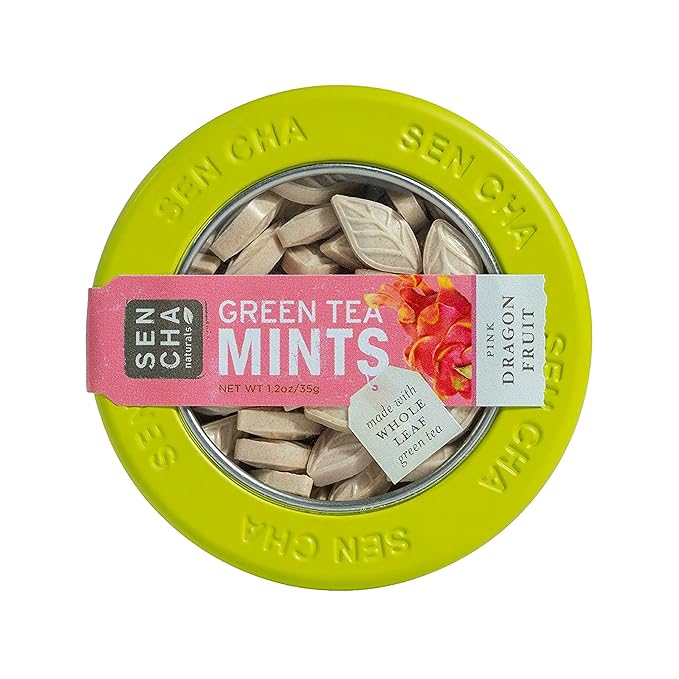 SEN CHA Naturals Green Tea Mints (Pink Dragonfruit, 1.2oz (Pack of 6))