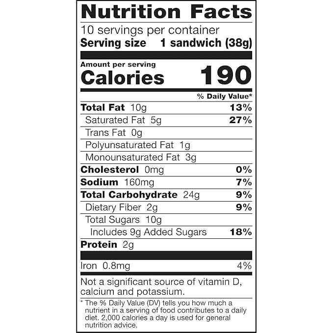 Nature Valley Biscuit Sandwiches, Coconut Butter, Snack Bars, 10 Bars, 13.5 oz