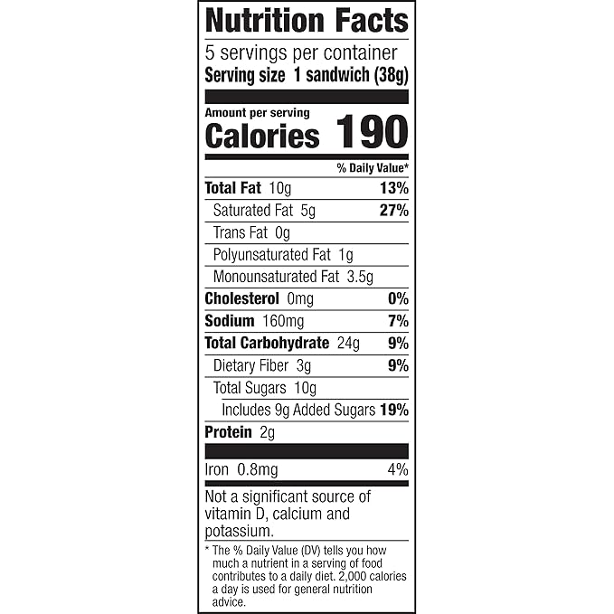 Nature Valley Biscuit Sandwiches, Coconut Butter, Snacks, 5 ct, 6.75 OZ