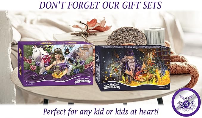 Cloud Catcher by Bellasia Tea. Raspberry Herbal Caffeine-Free Tea for Kids! Unique Sugar-Free Fruit Tisane Gift for Children! 16 Pyramid Sachets