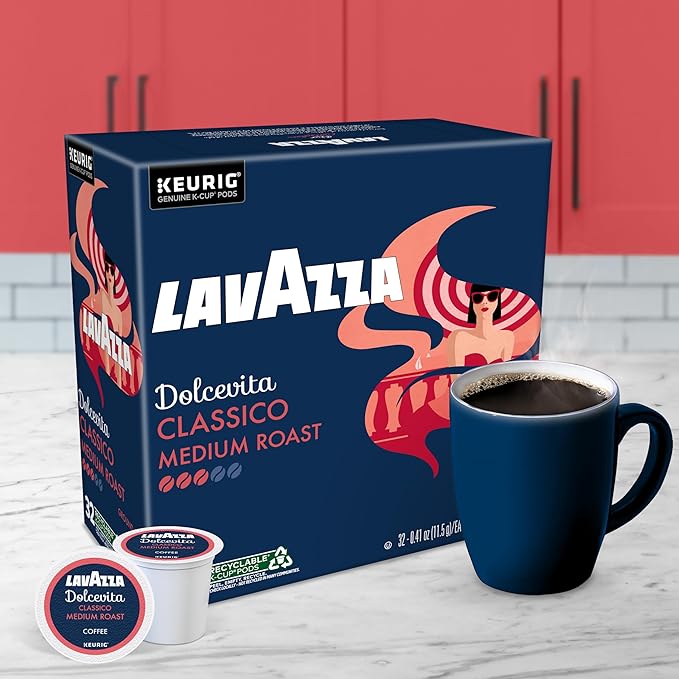 Lavazza Classico Single-Serve Coffee K-Cups for Keurig Brewer, 32 Count