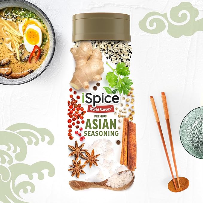 iSpice - ASIAN SEASONING World Flavor Super Spice Blend | All Natural | Ready to use as is | No preparation is necessary 7.41 oz (210g)
