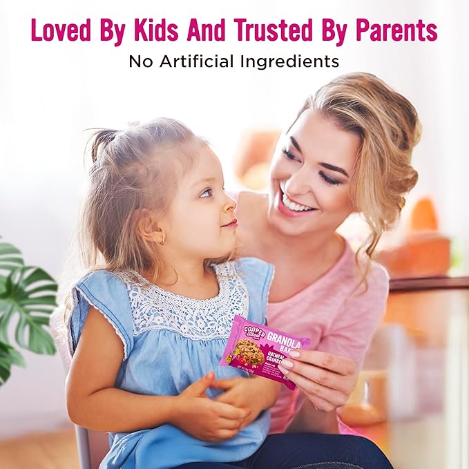 Cooper Street Oatmeal Cranberry Granola Bakes (48 Count) ??Individually Wrapped Soft and Chewy Granola Bars Bulk ??Low Sodium, Nut & Dairy Free - Perfect As Healthy Bulk Office or Classroom Snacks