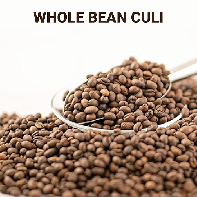 doanhdang - 17 Oz Premium Culi Whole Bean Coffee, 100% Culi Peaberry Medium Roast, Rich Flavor for Espresso Shot and Brew, Origin from Vietnam, Whole Med Roast Beans, Pack of 1, Phin Filter Included