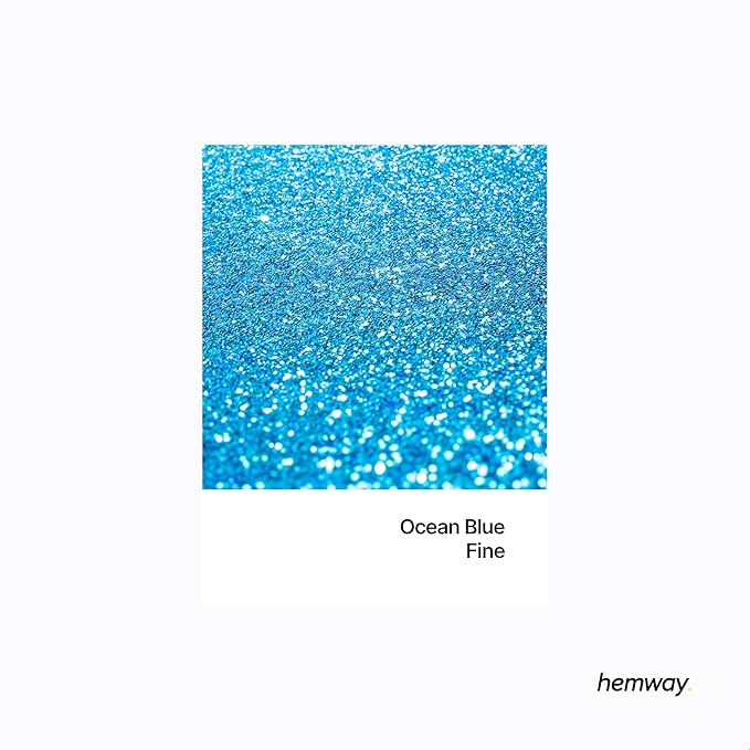 Hemway Premium Glitter Shaker - Ocean Blue | 130g Fine Metallic Flake Sequins for Resin & Epoxy Crafts | Craft Supplies for Tumblers, Festival, Art