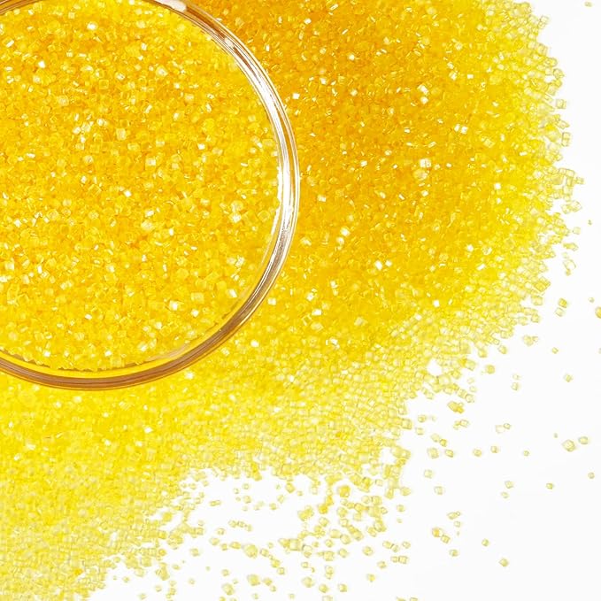 Yellow Sanding Sugar Sprinkles, Food Grade 150g, Edible Sprinkles for cupcake decorating, Cake Toppers, Sprinkles Decoration, Ice Cream, Wedding Party Valentines Halloween Christmas Supplies