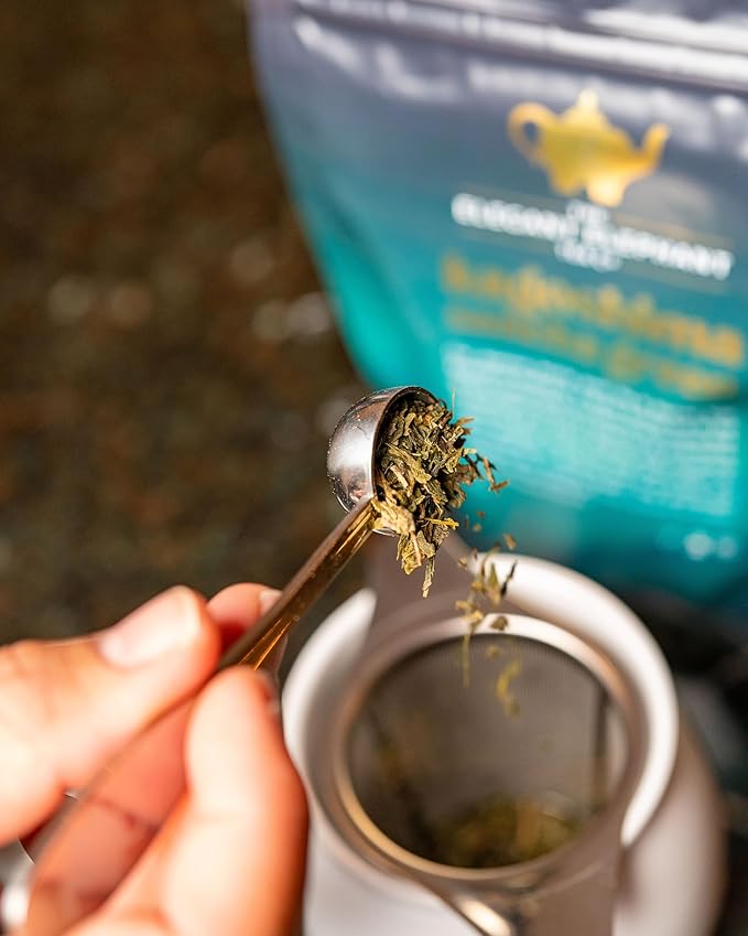 Japanese Sencha Green Tea, Organic Loose Leaf Sencha Tea ??Antioxidant & Detox Support ??Refreshing Hot or Iced Green Tea ??8 oz Resealable Bag (Makes 100 Cups) ??The Elegant Elephant
