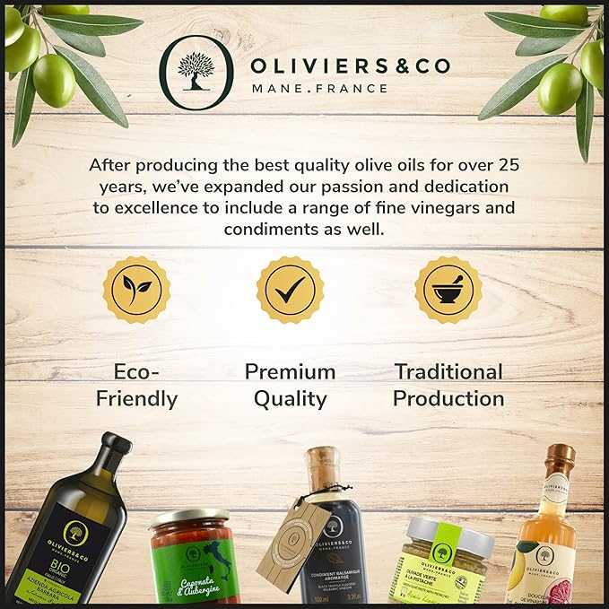 Fig Balsamic Vinegar of Modena by Oliviers&Co | Balsamic Vinegar Fig Glaze for Salad, Cheese, Marinade & Desserts | IGP Modena | 8.5 Fl Oz