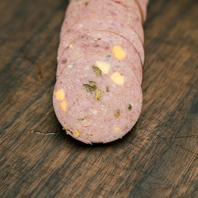Bearded Butchers High-Temp Cheddar Cheese, Case of 8 (2.5 lb Bags) ??20 lbs Total, Shelf-Stable 1/4-Inch Cubes for Up to 25 lbs of Meat Per Bag, 400째F High-Temperature Cheese ??Perfect for Sausages, Brats, Snack Sticks, Burgers, and More