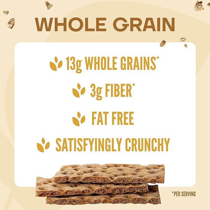 Wasa Whole Grain Crispbread, 9.2 oz (Pack of 12), Crackers, Non-GMO Ingredients, Fat Free, Made with 100% Whole Grains