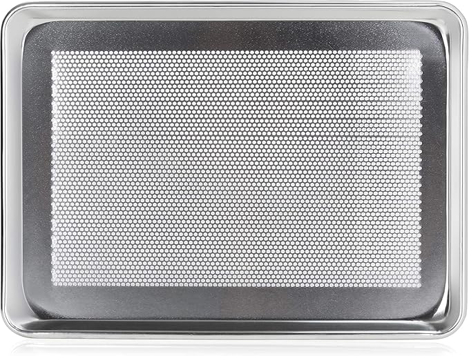 New Star Foodservice Commercial-Grade 18-Gauge Aluminum Sheet Pan/Bun Pan (13 L x18 W x1 H (Half Size) Pack of 12)
