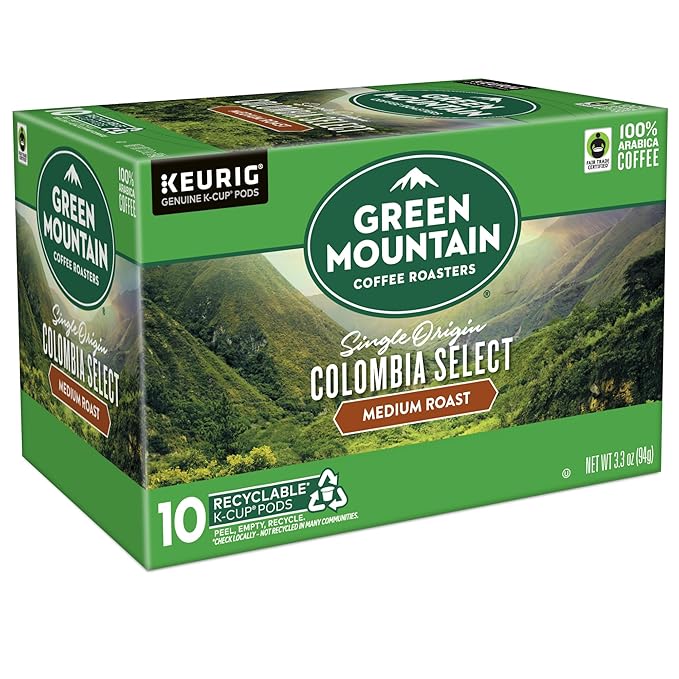Green Mountain Coffee Roasters Colombia Select, Keurig Single Serve K-Cup Pods, Medium Roast Coffee, 60 Count, (6 Packs of 10)