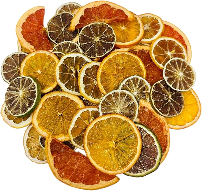 Utama Dehydrated Citrus - 50+ Piece Dried Lemon/Lime/Orange/Grapefruit - Cocktail/Food Garnishing - Citrus Potpourri - Mixed Dried Fruit Box
