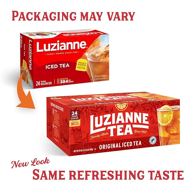 Luzianne Unsweetened Iced Tea Bags, Gallon Size, 24ct Box (Pack of 1)