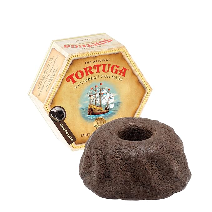 TORTUGA Caribbean Chocolate Rum Cake - 4 oz Rum Cake - The Perfect Premium Gourmet Gift for Gift Baskets, Parties, Holidays, and Birthdays - Great Cakes for Delivery