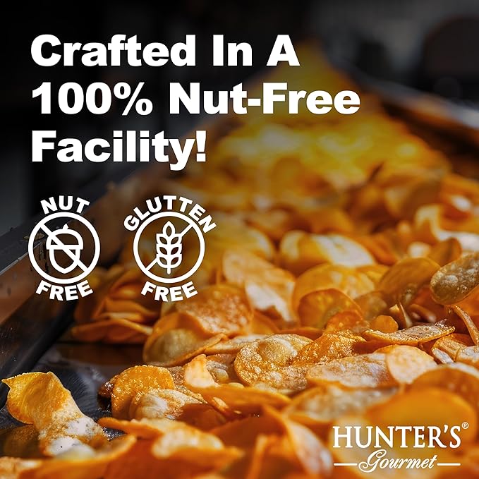 Hunter's Gourmet Chips | Healthy & Cholesterol Free | Halal | Made in a Nut-Free Facility | MSG & Preservative Free | White Truffle & Cheese | Gourmet Cheese Crisps | Pack of 4 | 40g