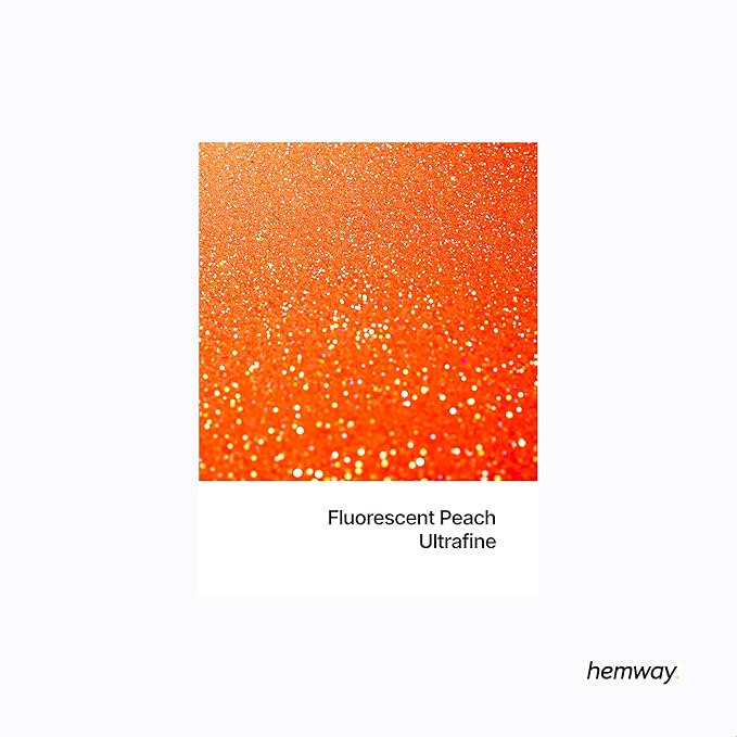 Hemway Premium Glitter Shaker - Fluorescent Peach | 130g Ultrafine Metallic Flake Sequins for Resin & Epoxy Crafts | Craft Supplies for Tumblers, Festival, Art