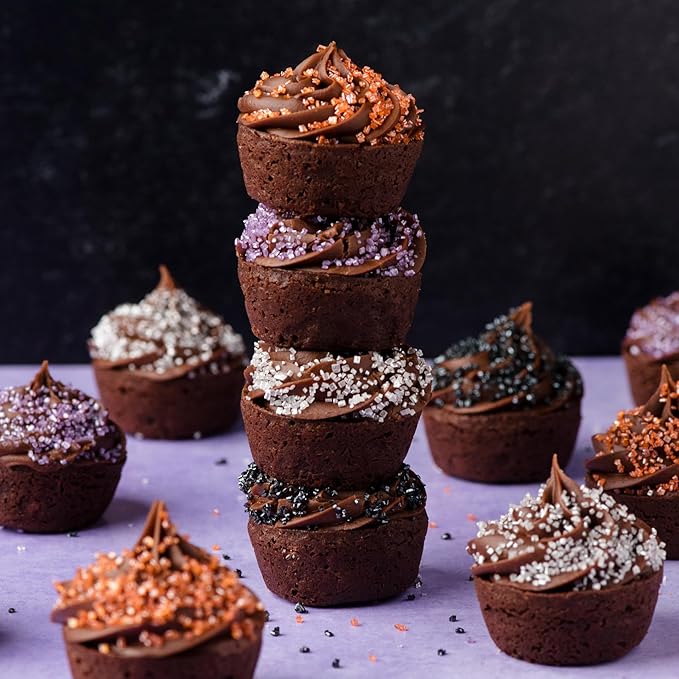 Sweets Indeed Halloween Sugar Sprinkles 4-Pack ??4.52 oz Spooky Sugar Set | White, Orange, Black & Purple Decorating Sugars | Edible Baking Decorations for Cookies, Cupcakes & Cakes