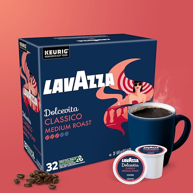 Lavazza Classico Single-Serve Coffee K-Cups for Keurig Brewer, 32 Count