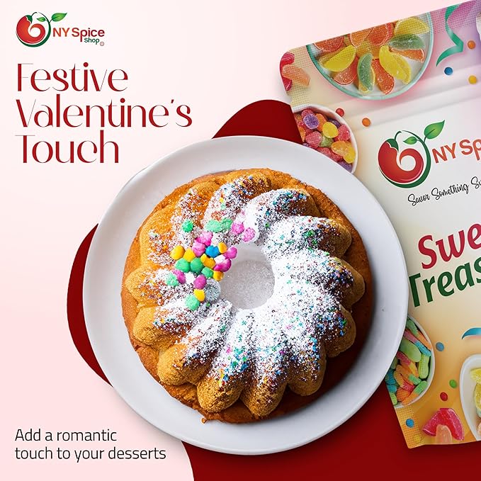 NY Spice Shop Valentines Sanding Sugar - 1 Pound Sweet Colorful Edible Sprinkles - Glitter Sprinkles for Cookies Decoration - Sprinkle Sugar Trendy Treats