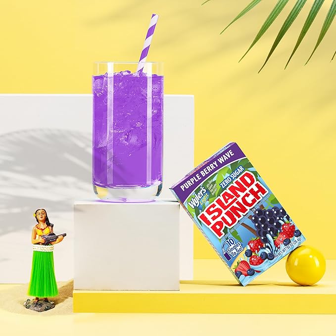 Wyler's Light Island Punch, Purple Berry Wave, 10 CT