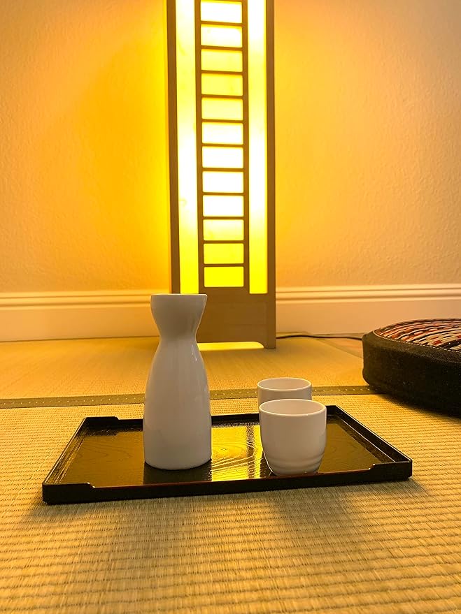 JapanBargain, Porcelain Sake Carafe Sake Bottle for Cold Sake and Hot Sake Microwave Safe (6, 4 oz - White)