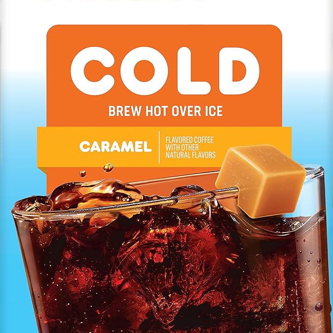 Dunkin??Cold Iced Coffee, Caramel Artificially Flavored Keurig K-Cup Pods, 10 Count Box, (Pack of 6)