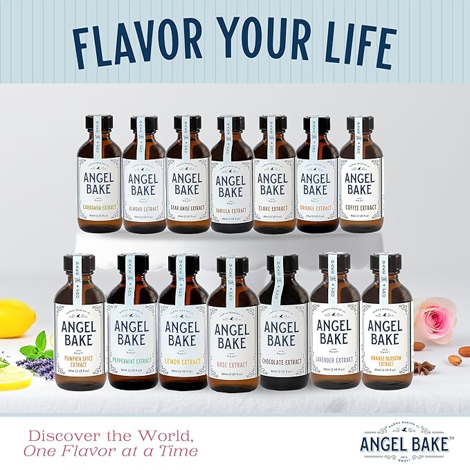 Pure Orange Blossom Extract for Baking and Mixology - Premium Natural Flavoring for Cooking, Desserts, & Beverages - Kosher, Keto Friendly, Vegan & Gluten-Free (2oz Extract with Latex-Free Dropper)