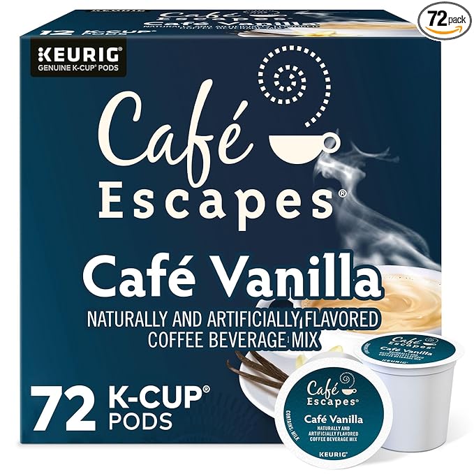 Cafe Escapes Cafe Vanilla Keurig Single-Serve K-Cup Pods, 72 Count