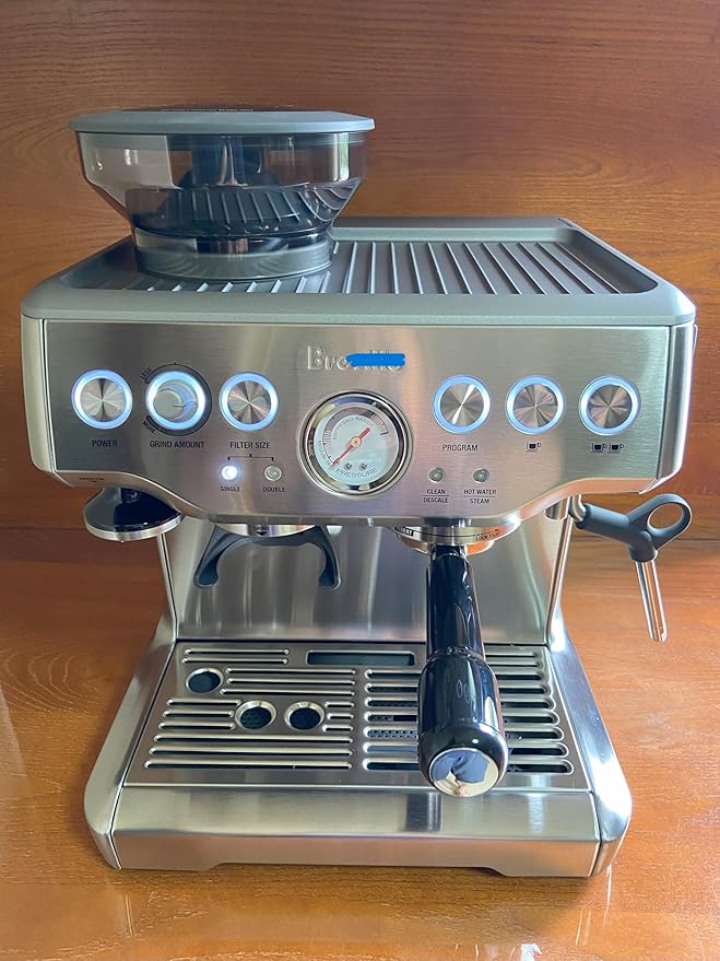 54mm Bottomless Portafilter Compatible with Breville Espresso Machine BES840XL-BES870XL-BES870BSXL-BES878BSS-BES880BSS Stainless Steel Portafilter with Filter Basket Handle-ABS Plastic