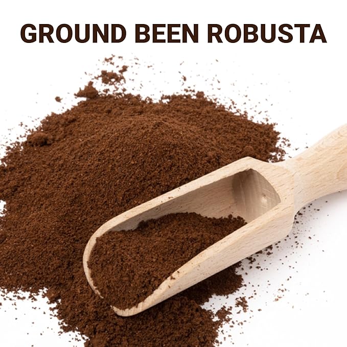 doanhdang - 17 Oz Premium Robusta Ground Bean Coffee, 100% Robusta Medium Roast, Rich Flavor for Espresso Shot and Brew, Origin from Vietnam, Ground Med Roast Beans, Pack of 1, Phin Filter Included