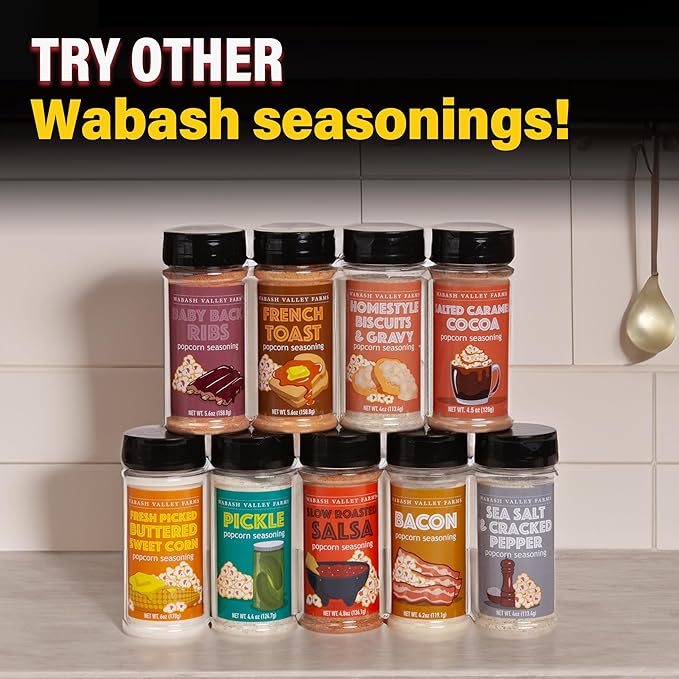 Wabash Valley Farms Pepperoni Pizza Popcorn Seasoning Salt ??Pizza Flavoring Salt for Snacks, Gourmet Popped Corn, and Movie Night Treats ??Versatile & Easy to Use ??5.5 oz