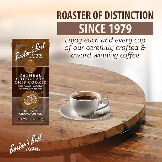 Boston???Best - Oatmeal Chocolate Chip Flavored Coffee, Delicious Gourmet Premium Ground Coffee, 11 oz. / 311 g Bag