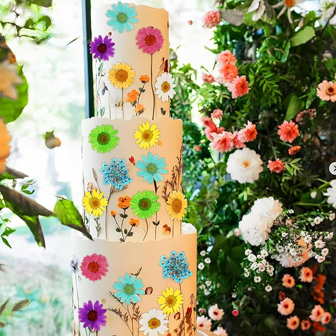 JeVenis Rainbow Wildflower Cake Toppers Wildflower Decor Baby In Bloom for Baby Shower Birthday Bridal Shower Wedding Party Decoration