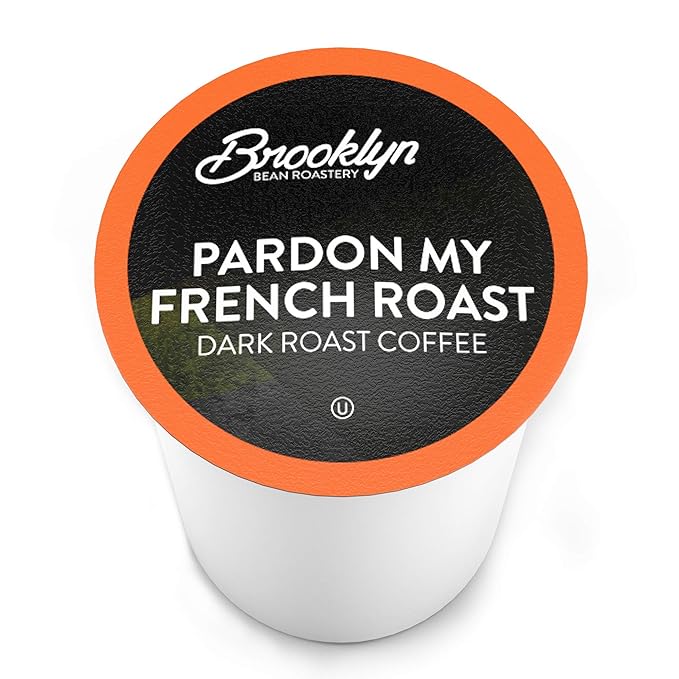 Brooklyn Beans French Roast Gourmet Coffee Pods - Compatible with Keurig K Cup Brewers Including 2.0 Machines, 40 Count, Dark Roast and Intense