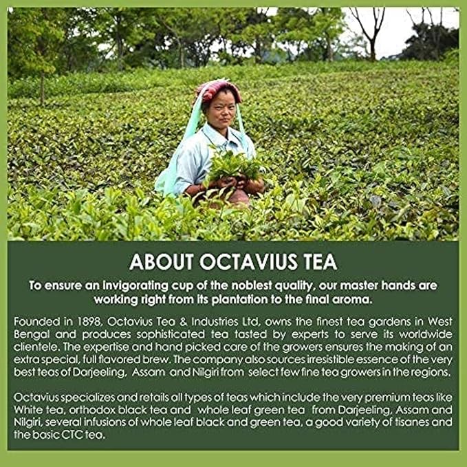 Octavius Gift's Select - Assorted Tea in Elephant Printed Wooden Box | 6 Flavors, 90 Tea Bags | Black & Green | Tea Gifts for Women & Men | Tea Variety Pack Gift Box