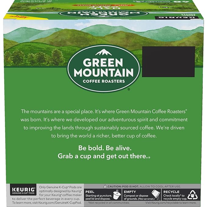 Green Mountain Coffee Roasters Half Caff, Single-Serve Keurig K-Cup Pods, Medium Roast Coffee Pods, 48 Count