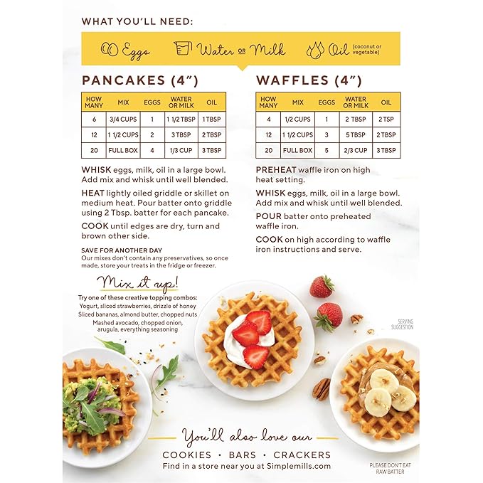 Simple Mills Almond Flour Baking Mixes - Gluten Free Pumpkin Bread and Pancake & Waffle Mixes