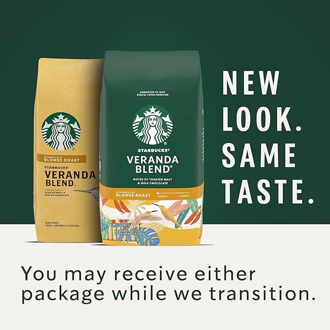 Starbucks Blonde Roast Ground Coffee ??Veranda Blend ??100% Arabica ??1 bag (18 oz.)